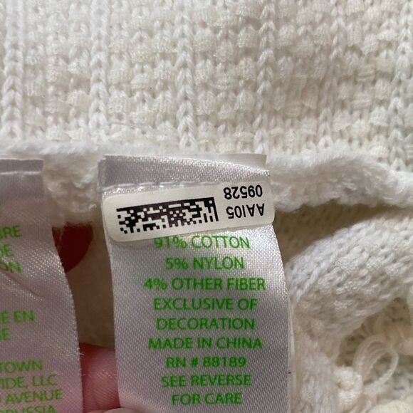 Lilly Pulitzer Cream Open Front Fringe Bottom Tatum Cardigan - Picture 10 of 13